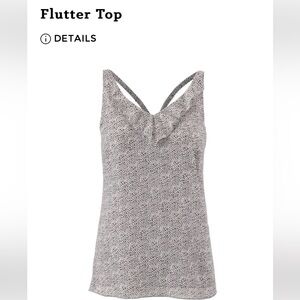 Cabi Flutter top. Sleeveless size XL
